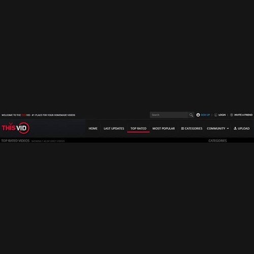 Client site screenshot — adult video platform